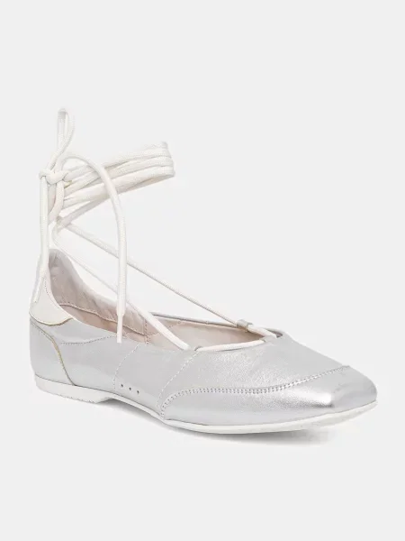 Patrizia Pepe balerini de piele argintiu