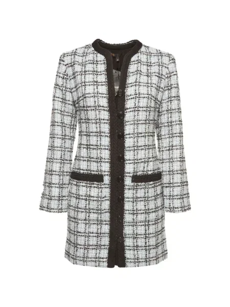 Lung rochie mini Maje din tweed albastru