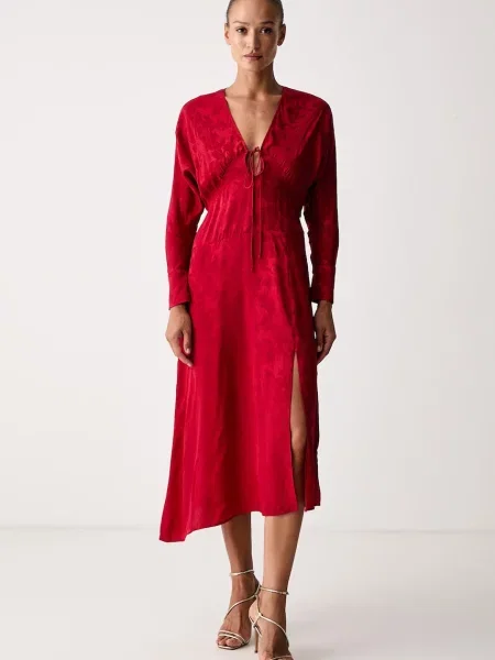 Zadig&Voltaire rochie asimetrică din mătase ROUNA