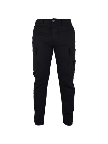 Pantaloni cargo Stone Island cu strasuri negru
