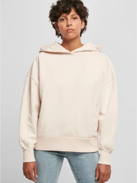 Geacă Urban Classics din material terry alb