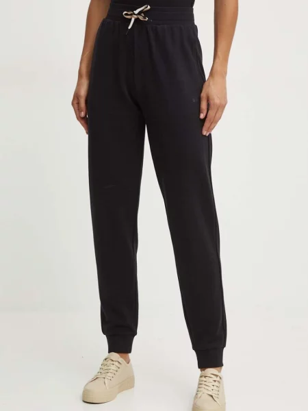 Spodnie dresowe o kroju relaxed fit z tunelem model ‘STRIPE’ Boss czarne