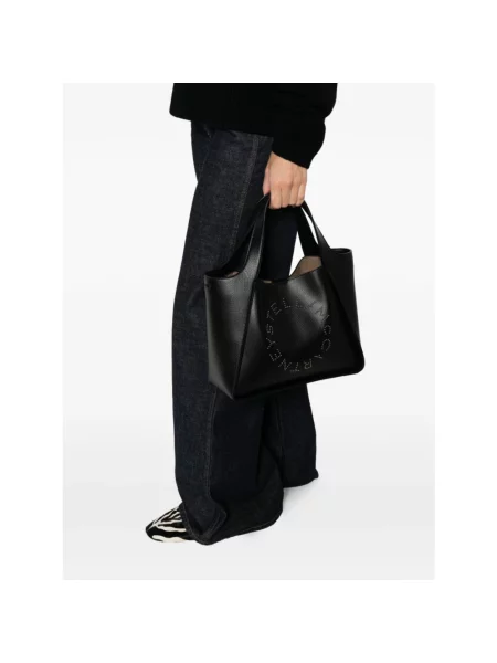 Shopperka Stella Mccartney z logo czarna