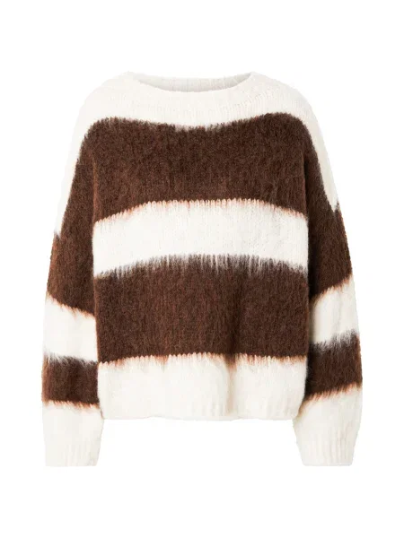 Zwillingsherz Pulover maro alb