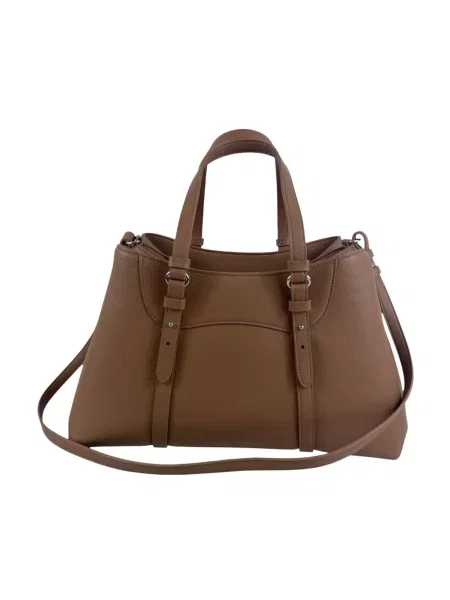 Shopperka Armani Exchange skórzana brązowa