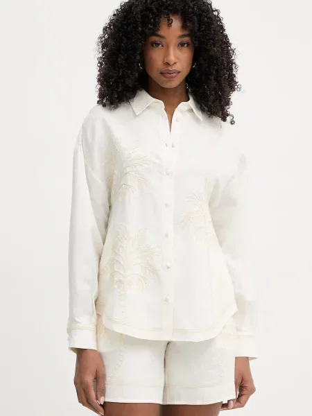 Twinset cămașă pentru femei cu in bej