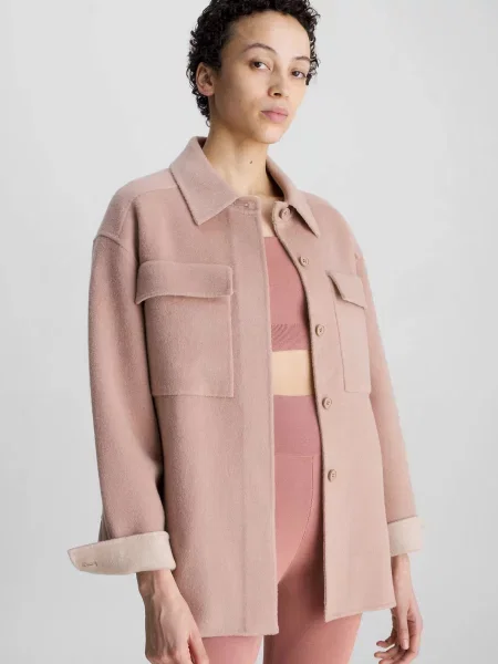 Вовняна сорочка Calvin Klein рожева