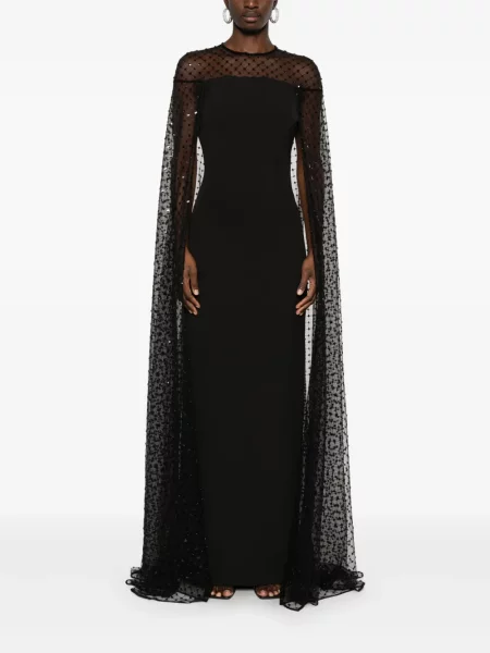 Rochie Nissa cu paiete negru