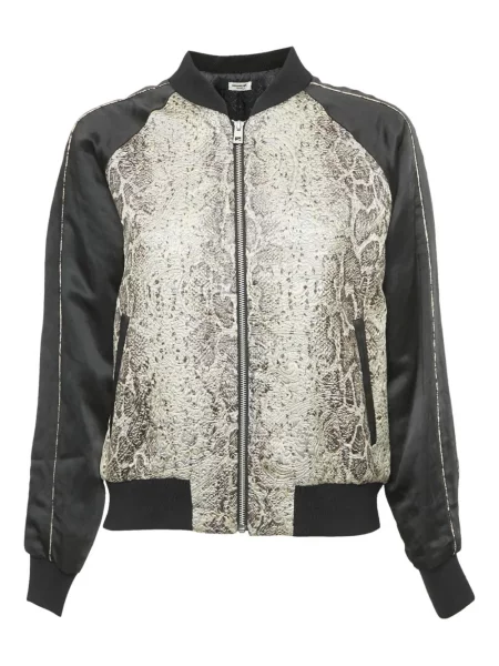 Geacă Zadig&voltaire cu model piele de șarpe gri