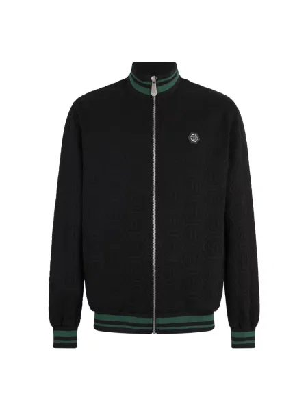 Kurtka Philipp Plein żakardowa czarna