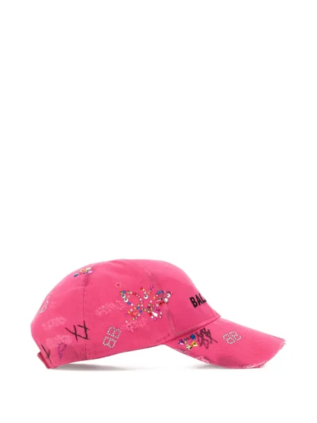 Șapcă Balenciaga din canvas roz