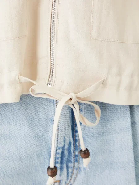 Лляна куртка-бомбер Medicine демісезонна бежевий