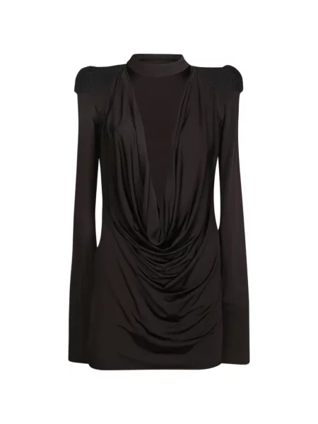 Rochie mini Amen drapată maro