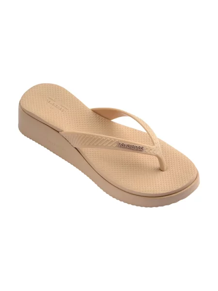 Žabky Havaianas na platforme béžová