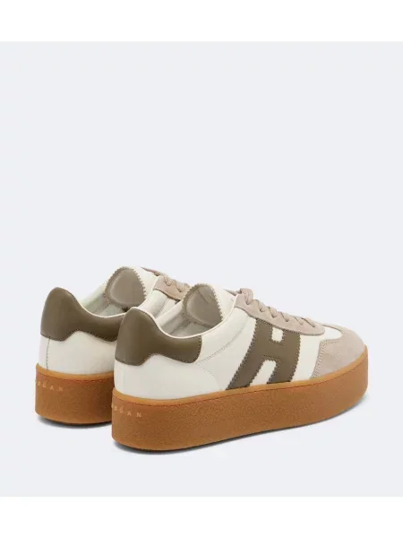 Sneakerși Hogan din piele de căprioară cu platformă gri