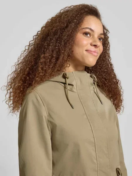 Krój regular fit Parka z tunel Model LOUISE' Only zielona