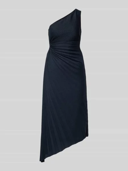 Sukienka koktajlowa w asymetrycznym stylu V By Vera Mont granatowa