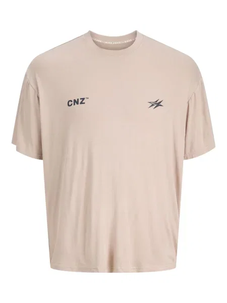 JACK & JONES Majica JCOCNZ BERLIN greige črna