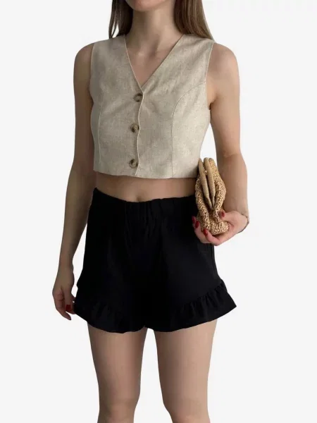 My fashion Kalhoty Shorts' černá