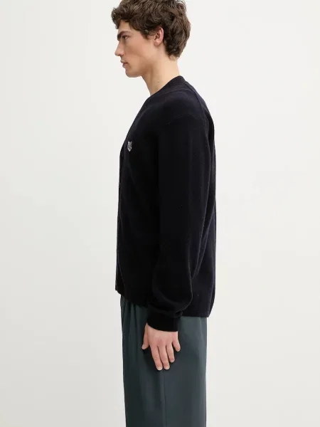 Μάλλινη ζακέτα Maison Kitsuné Fox Head Lambwsool Comfort ναυτικό μπλε