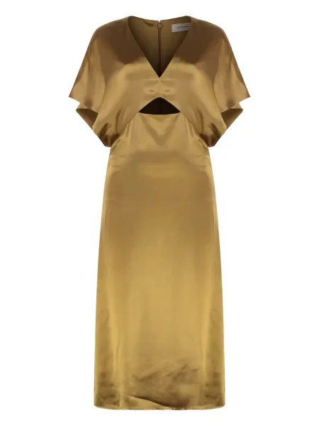 Rochie midi Yves Salomon până la genunchi de costum galben