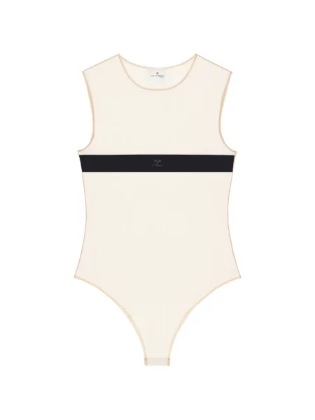 Body Courreges din tul negru