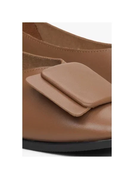Балетки шкіряні руді Estro