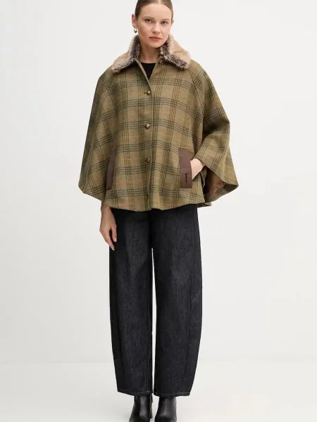 Ponczo Barbour zielone