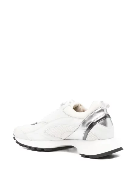Sneakerși Gmbh cu șireturi din dantelă alb