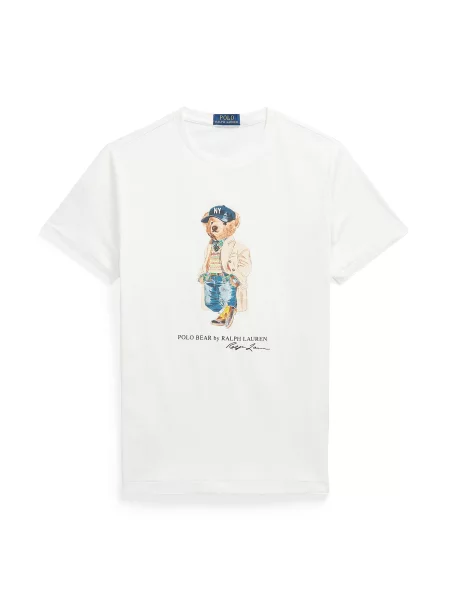 Polo Ralph Lauren Tričko krémová / nebesky modrá / čierna biela