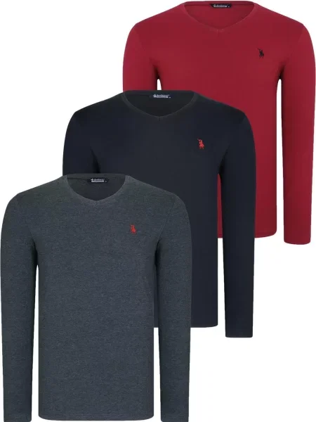 Суитчър Dewberry с V-образно деколте черно