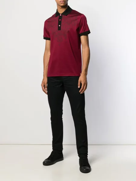 Tricou polo Billionaire cu imagine roșu
