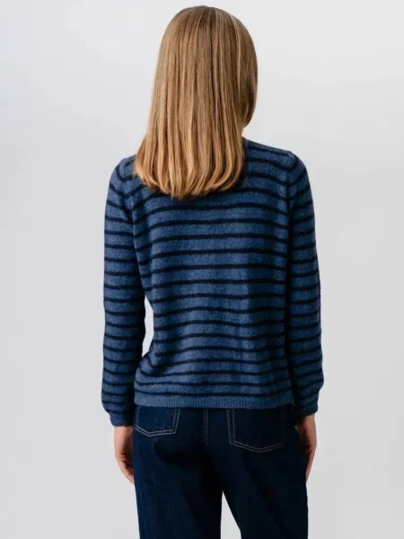 TEESHOPPEN Pulover Crizette Striped închis albastru
