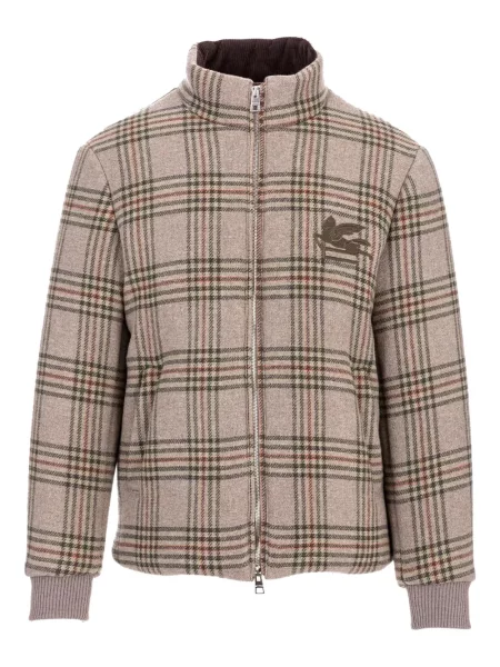 Geacă Etro cu broderie în carouri