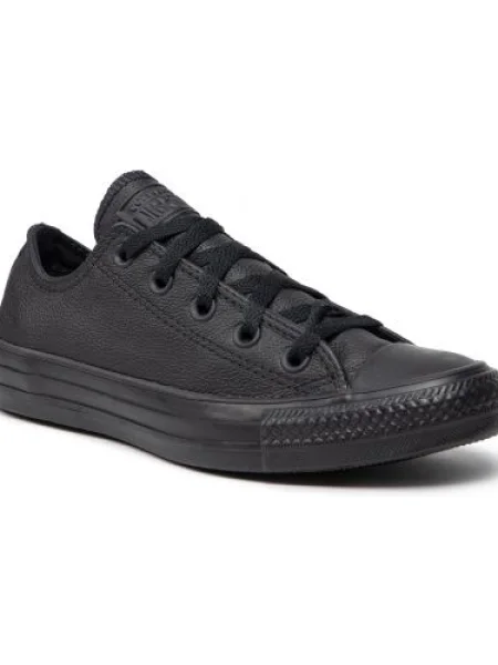 Kožené poltopánky Converse čierna