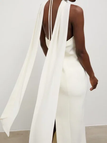 Answear.LAB rochie halter bej