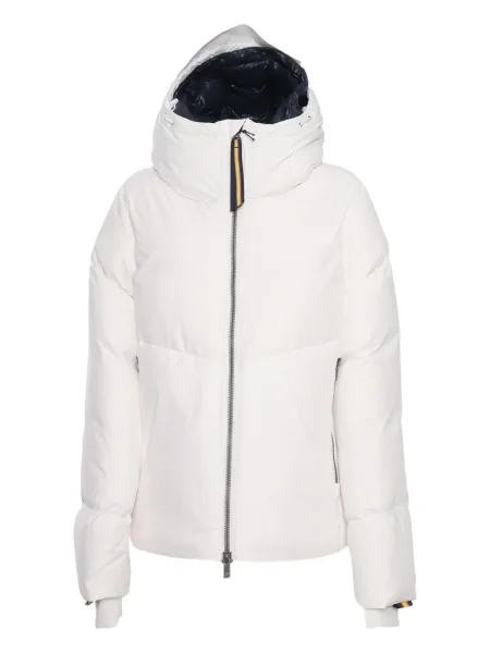 Палто K-way с качулка бяло