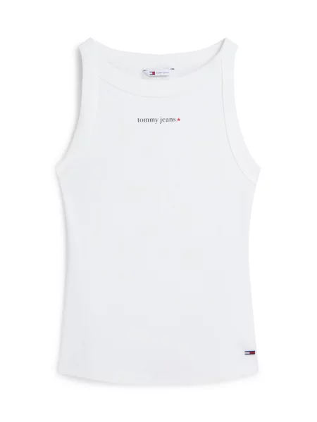 Tommy Jeans Top ESS bleumarin alb