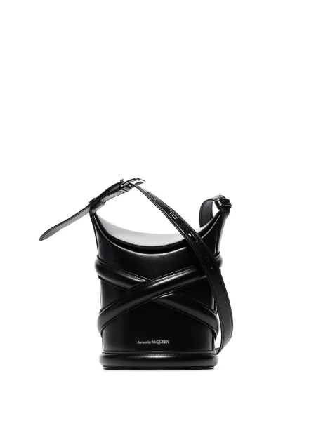 Body Alexander Mcqueen din piele negru