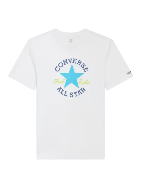 CONVERSE Tričko DISSECTED CHUCK azúrová / tmavomodrá / svetlozelená biela
