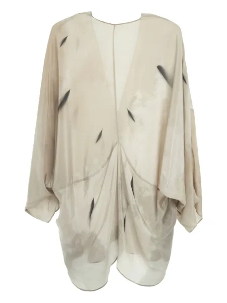 Bluză Yangkehan de mătase cu decolteu în V