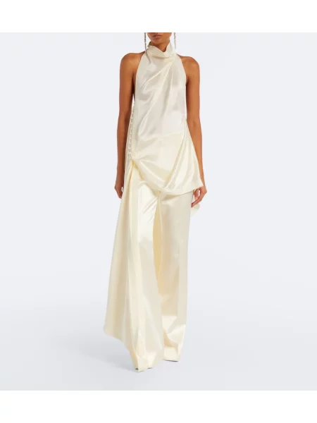 Top Danielle Frankel din satin alb