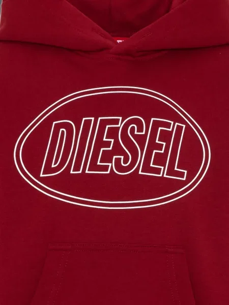 Bluza z kapturem dziecięca Diesel czerwona