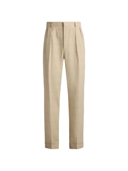 Pantaloni Ralph Lauren Purple Label în carouri violet