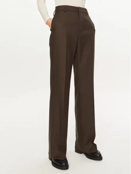 AMI PARIS Pantaloni din Flare Fit maro