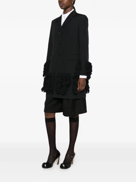 Παλτό Comme Des Garçons με βολάν μαύρο