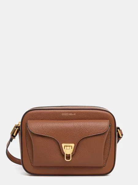 Geanta crossbody Coccinelle din piele maro
