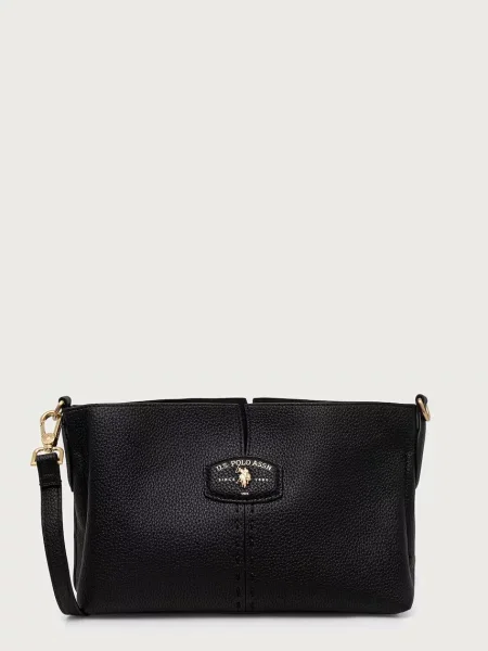 U.S. Polo Assn. geantă crossbody pentru femei cu imitație de piele CHESTNUT negru
