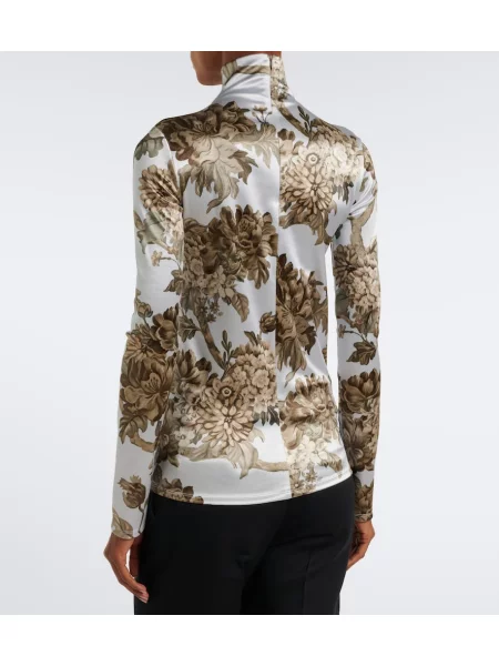 Top Acne Studios cu model floral albastru