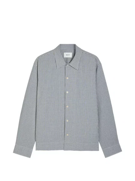 S ovratnikom košulja Nn07 karirana plava